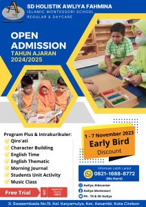 SD Awliya Menerima Siswa Baru 2024/2025